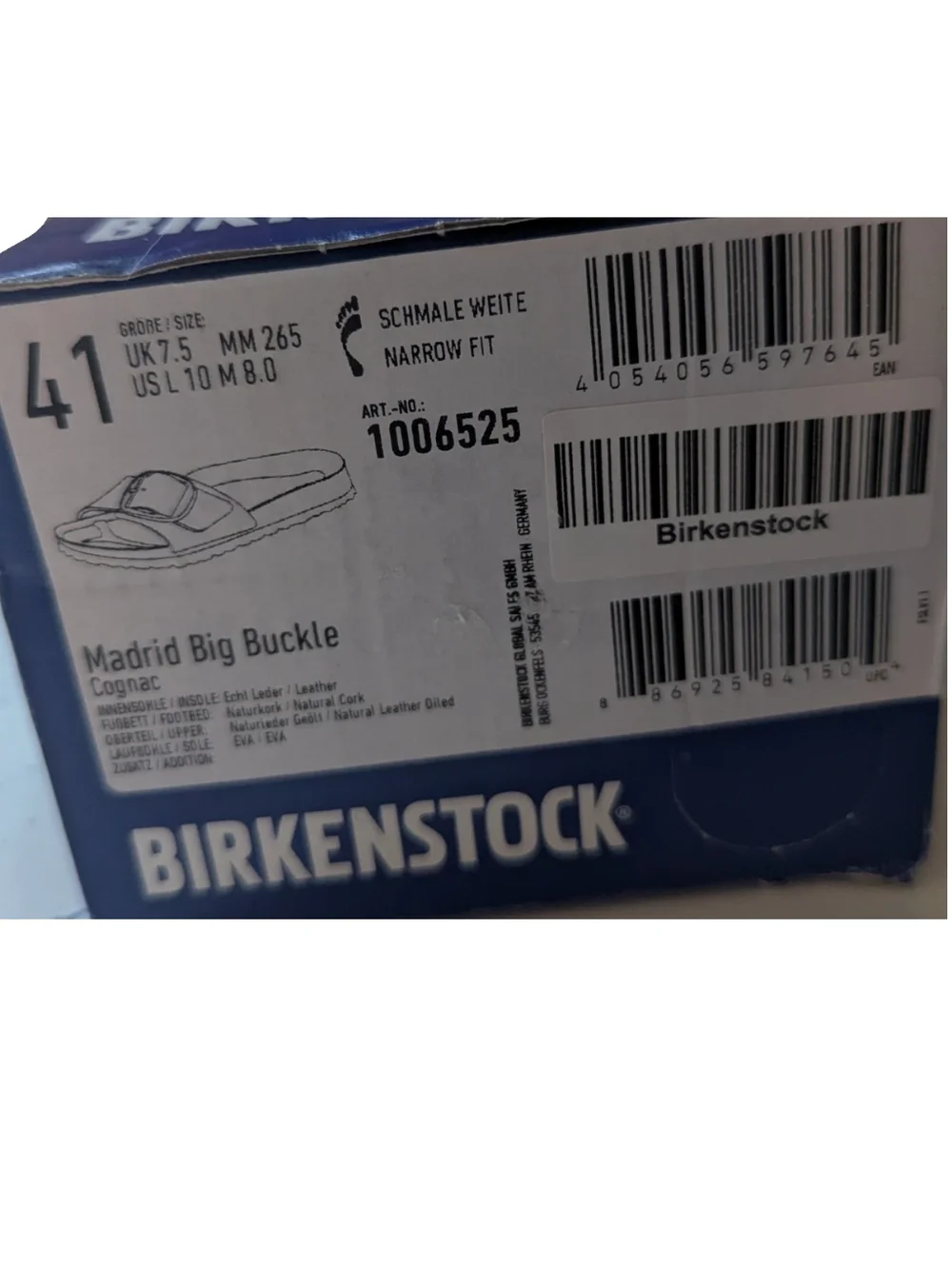 Birkenstock Madrid Single Strap Sandals in Brown with Gold Buckle 41EU - Picture 5 of 5